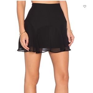 REVOLVE Flounce Skirt Black Size 4
